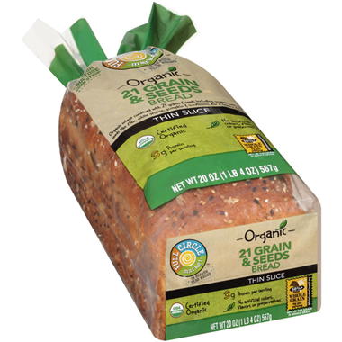 slide 1 of 1, Full Circle Market 21 Grain & Seeds Thin Slice Bread, 20 oz