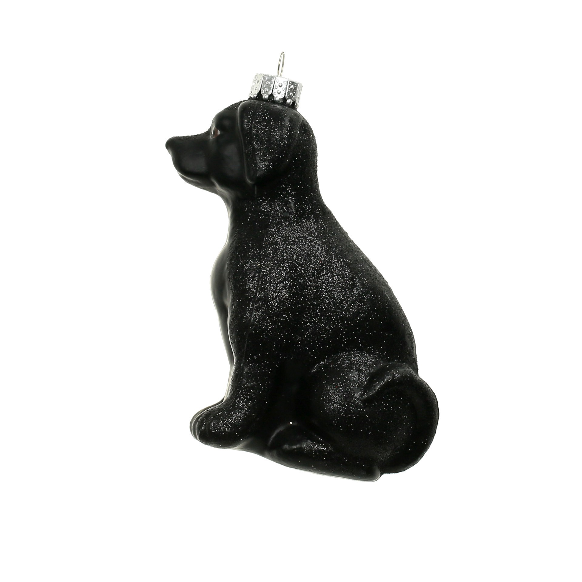slide 2 of 3, 4.25" Black Dog Glass Ornament By Ashland, 4.25 in