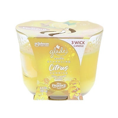 slide 1 of 1, Glade Sparkling Citrus Sunrise Candle, 6.8 oz