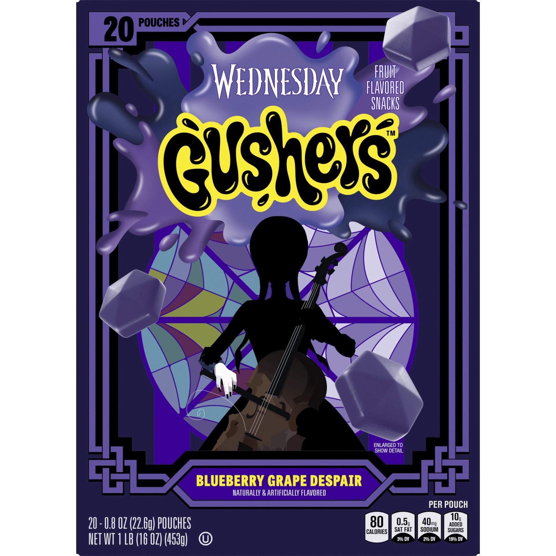 slide 1 of 1, Fruit Gushers Wednesday - Blueberry Grape Despair, 20 ct