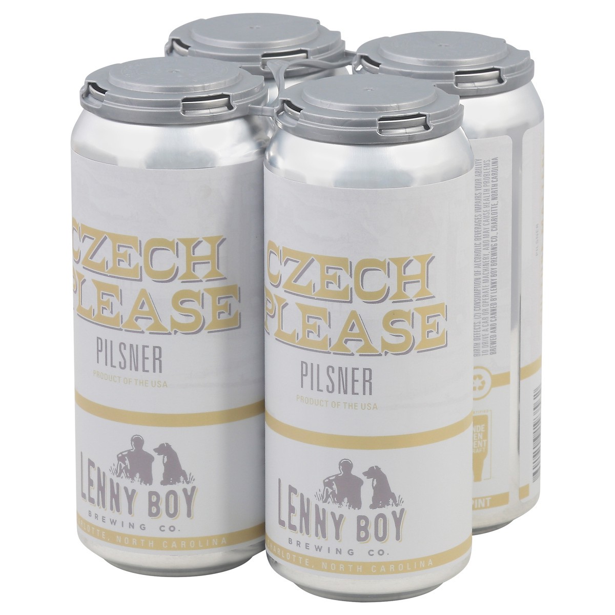 slide 5 of 9, Lenny Boy Brewing Co. Pilsner Czech Please Beer 4 - 1 pt Cans, 4 ct