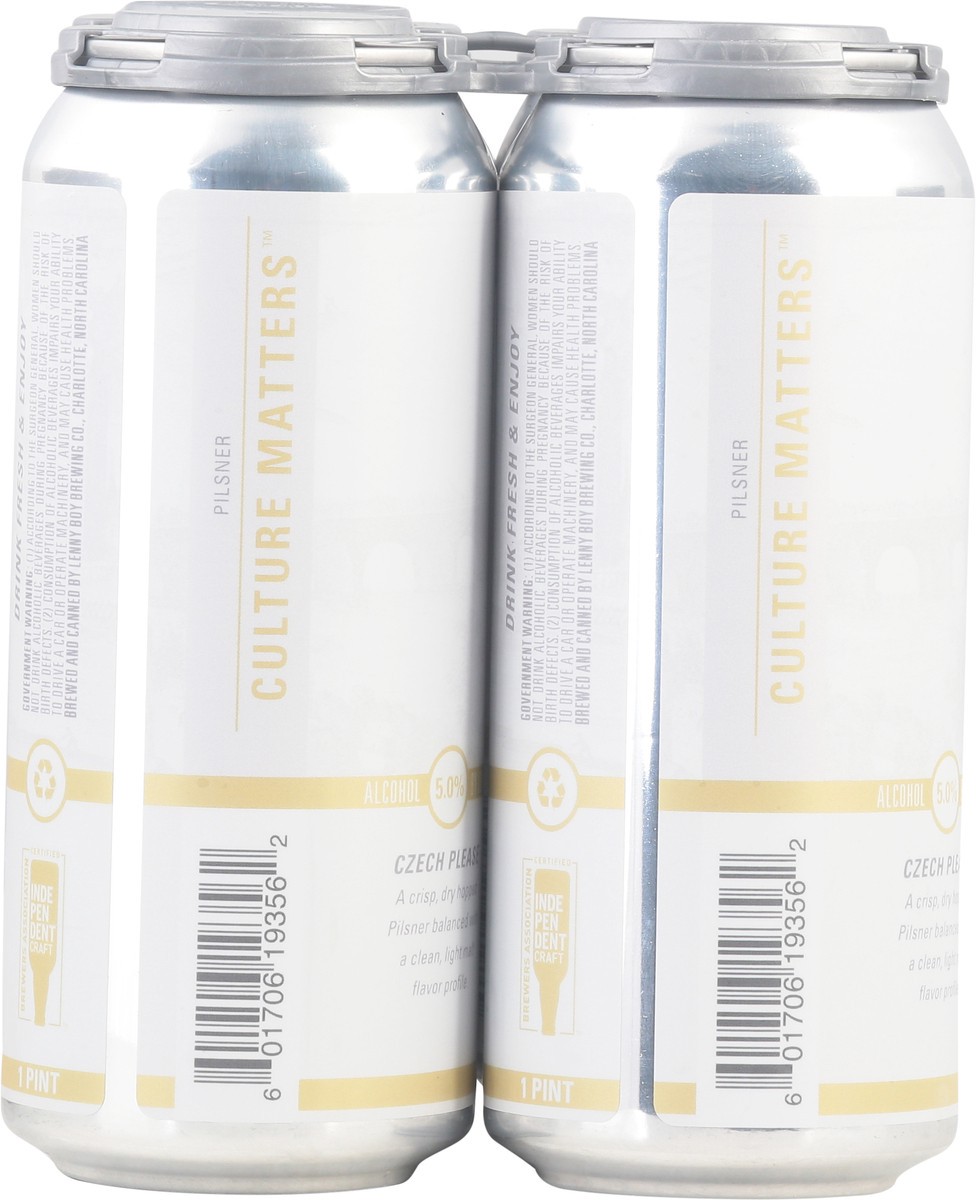 slide 7 of 9, Lenny Boy Brewing Co. Pilsner Czech Please Beer 4 - 1 pt Cans, 4 ct