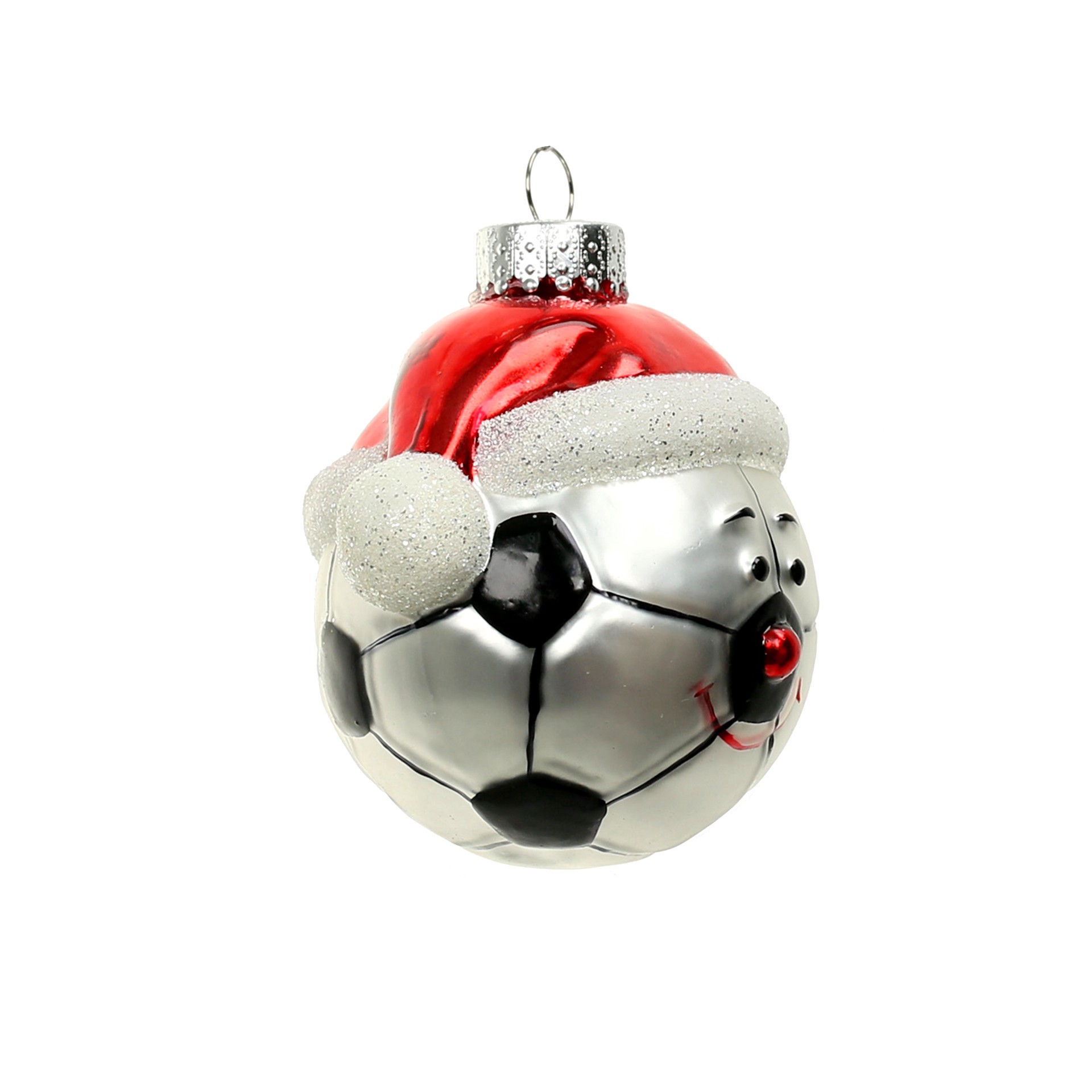 slide 3 of 3, 3" Soccer Glass Ornament By Ashland, 3 in