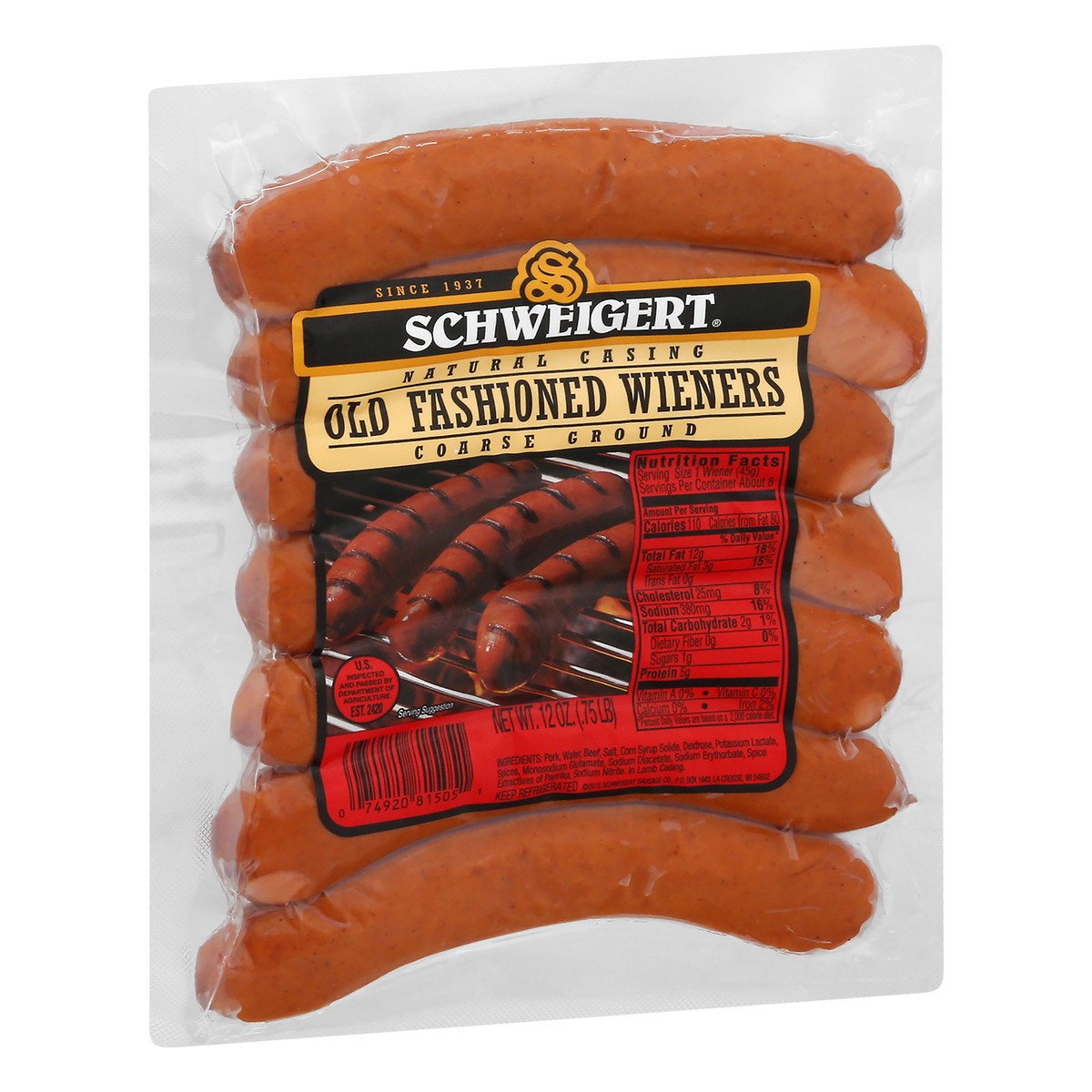 slide 3 of 9, Schweigert Old Fashioned Natural Weiners, 12 oz