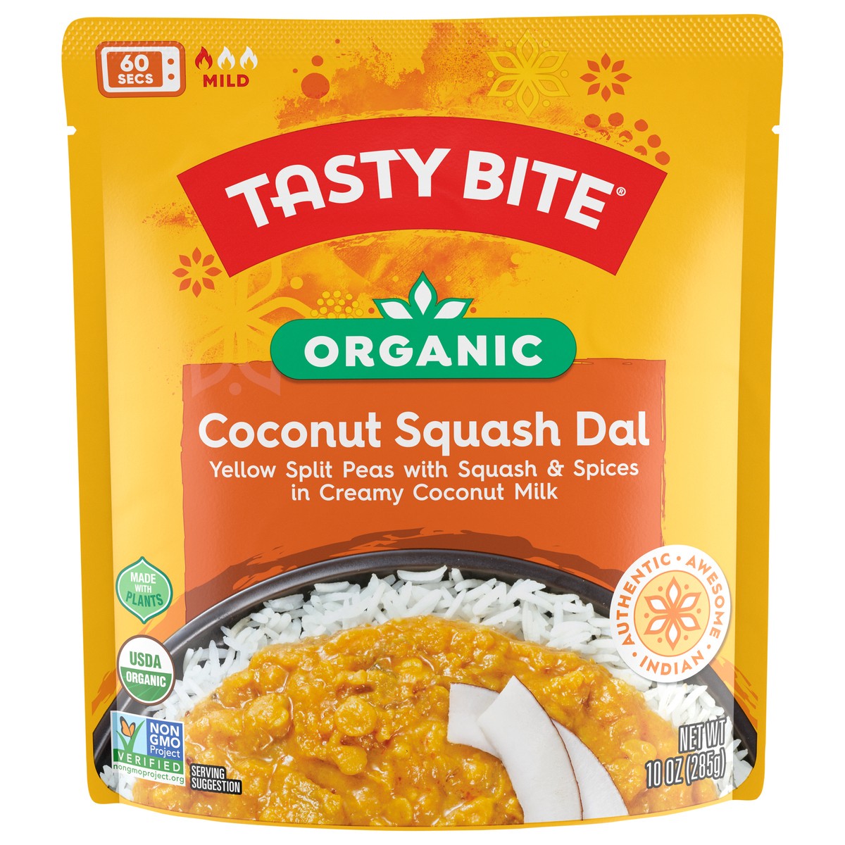 slide 1 of 3, Tasty Bite Tasty Coconut Squash Dal, 10 oz