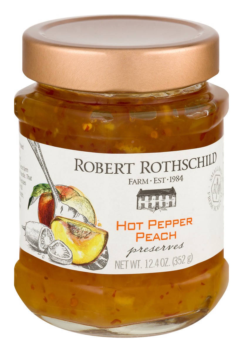 slide 4 of 9, Robert Rothschild Farm Hot Pepper Peach Preserves, 12.4 oz