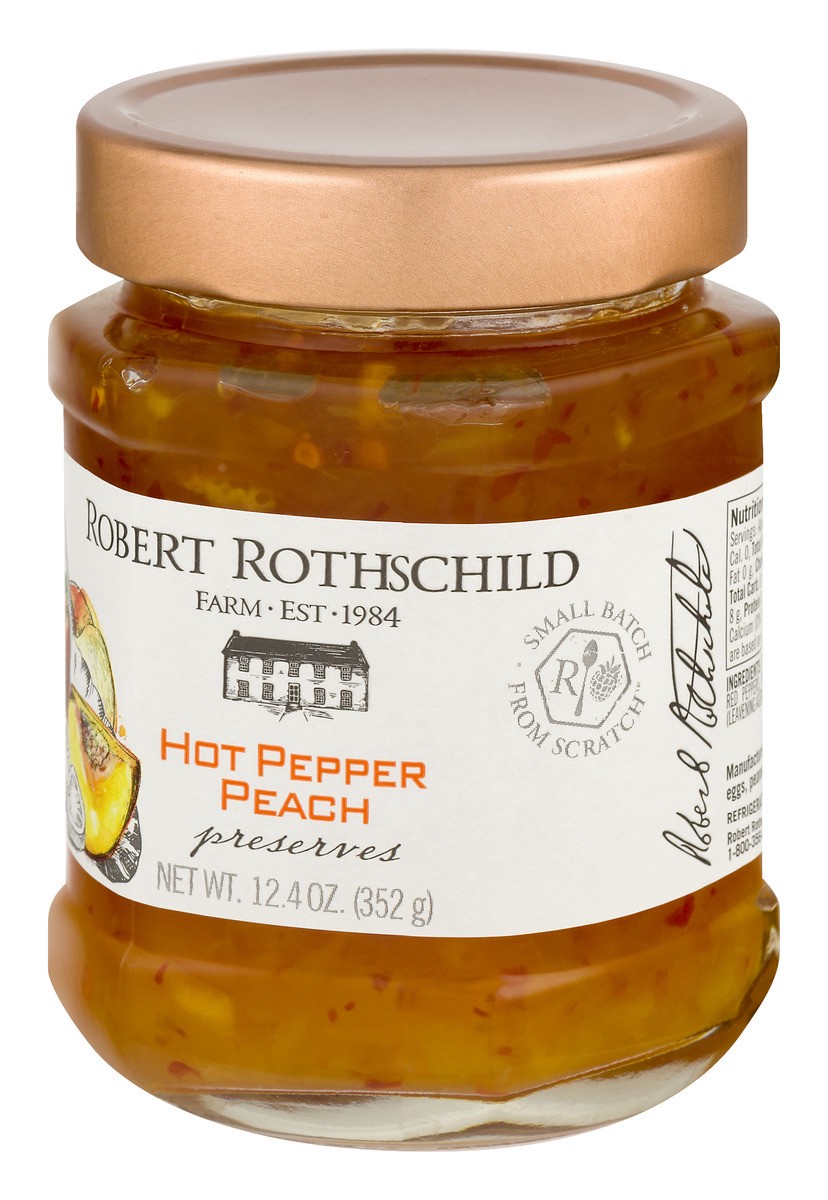 slide 9 of 9, Robert Rothschild Farm Hot Pepper Peach Preserves, 12.4 oz