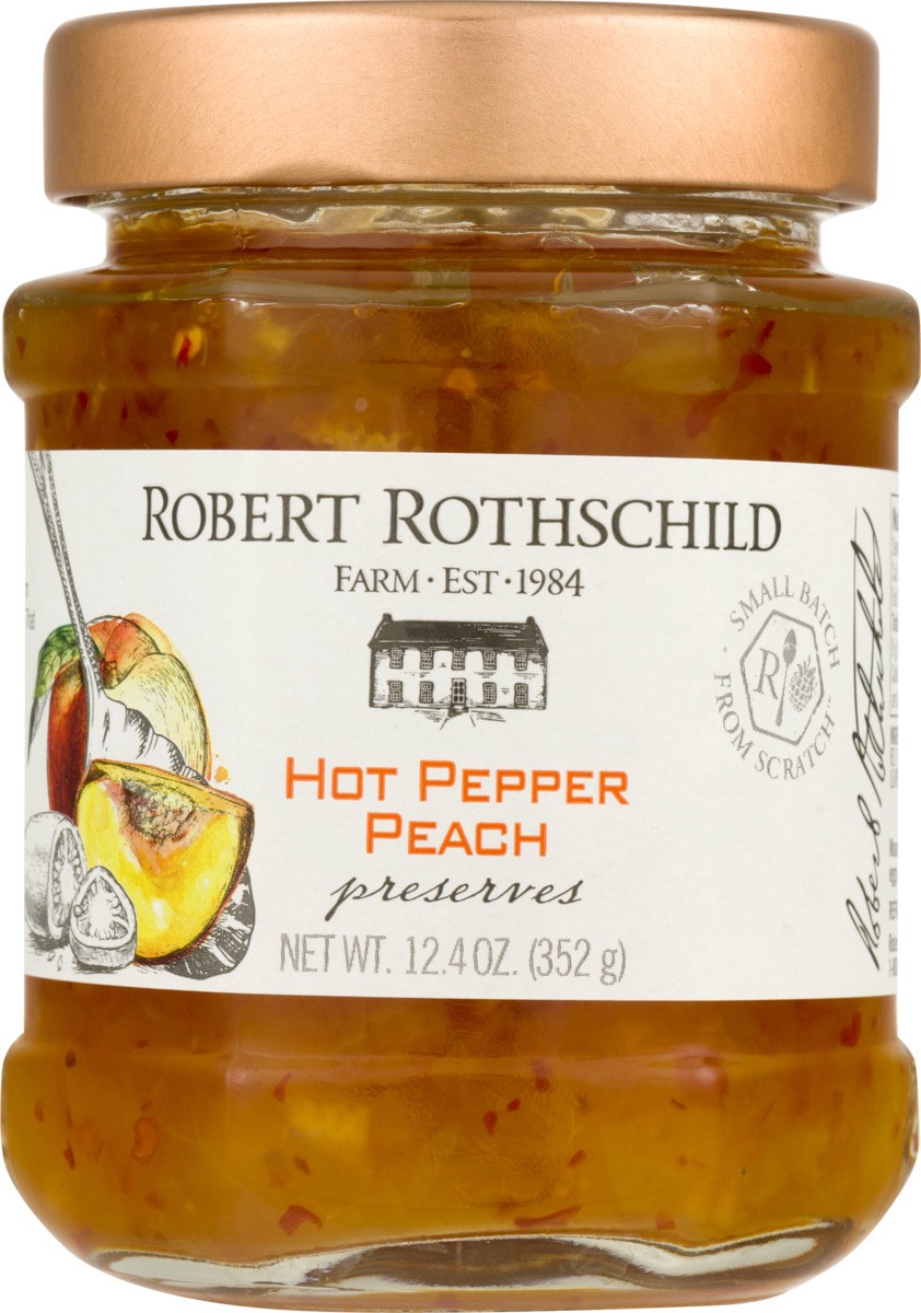 slide 2 of 9, Robert Rothschild Farm Hot Pepper Peach Preserves, 12.4 oz