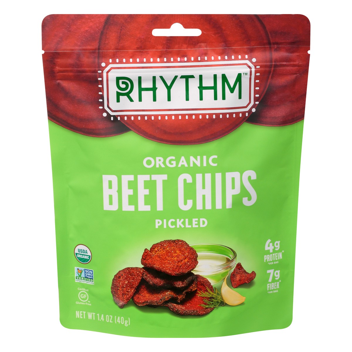 slide 1 of 12, Rhythm Superfoods Organic Pickled Beet Chips 1.4 oz, 1.4 oz