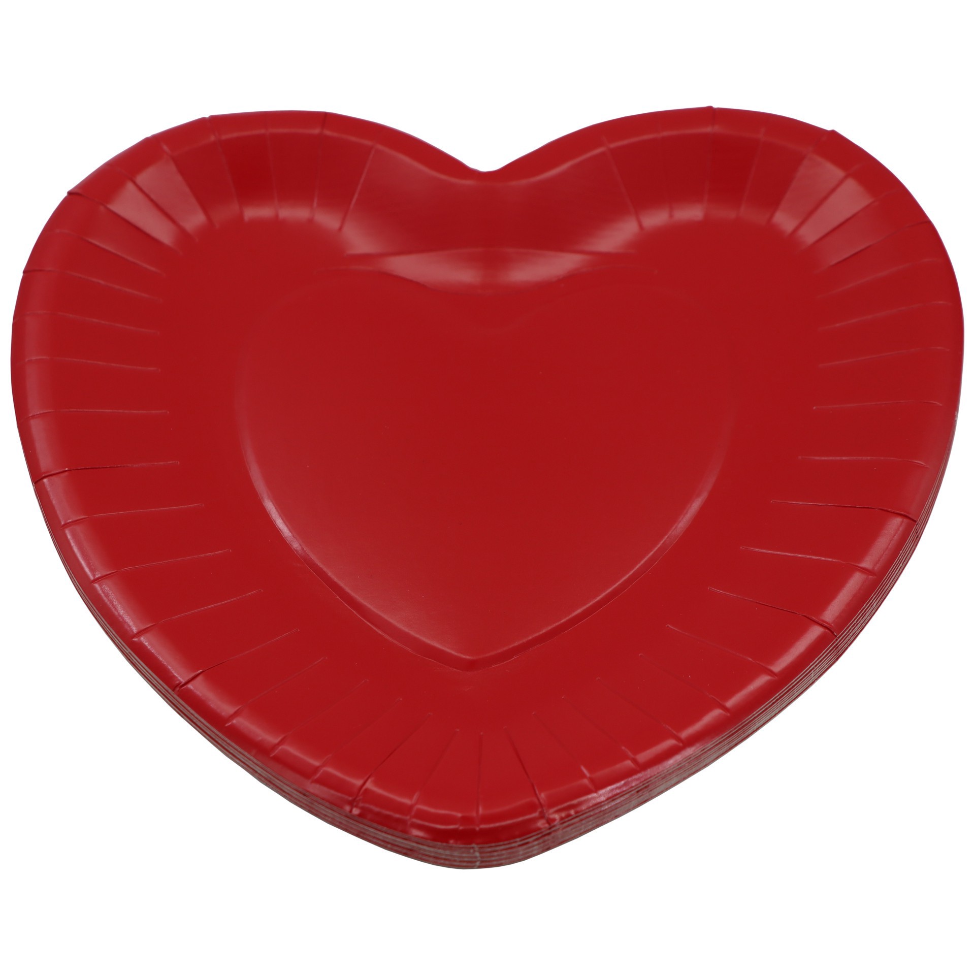slide 3 of 3, 7" Red Heart Paper Snack Plates, 10ct. By Celebrate It, 10 ct