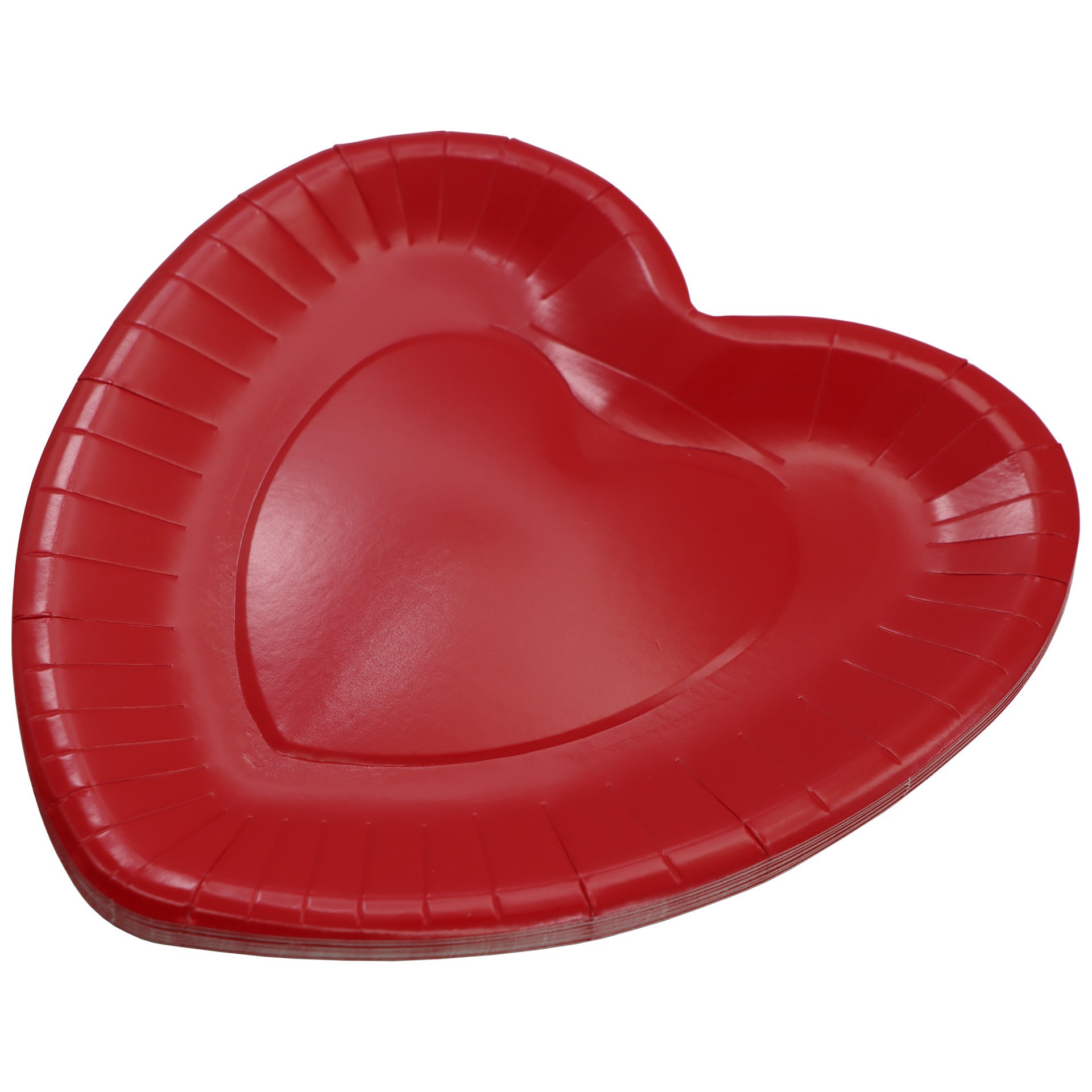 slide 2 of 3, 7" Red Heart Paper Snack Plates, 10ct. By Celebrate It, 10 ct