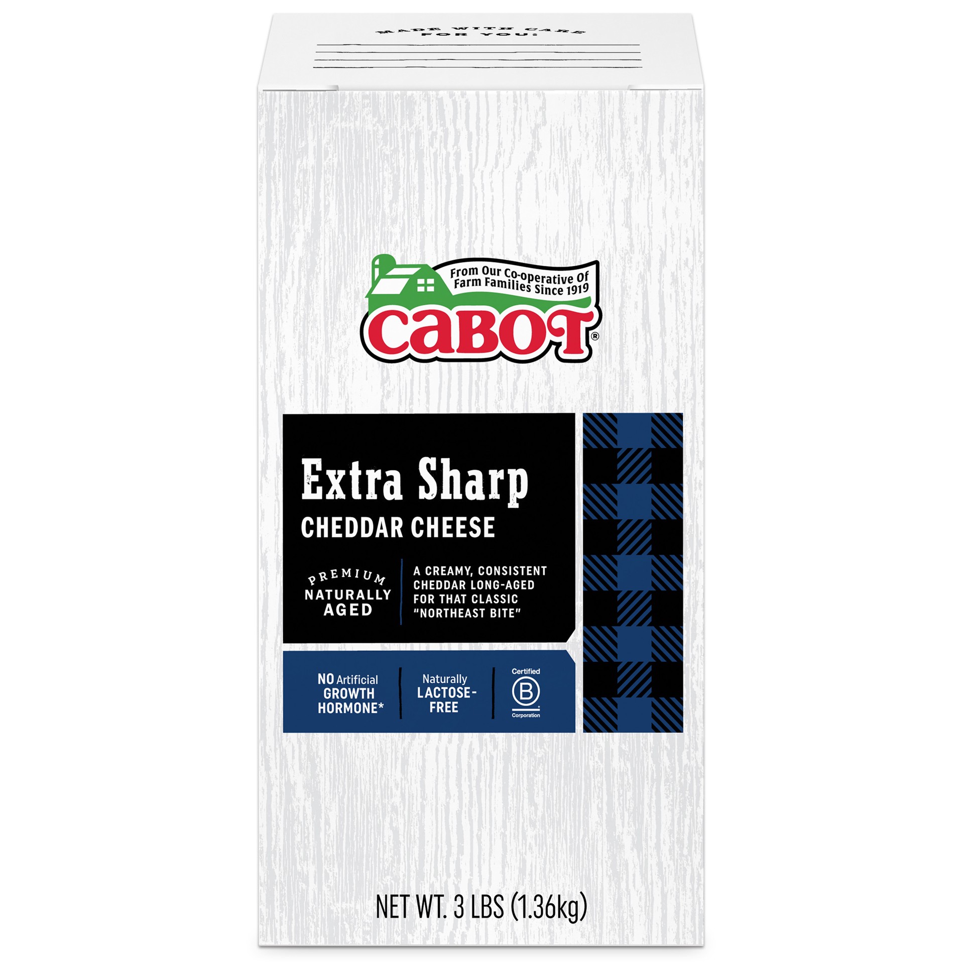 slide 1 of 10, Cabot Extra Sharp Cheddar Cheese, 3 Lbs, 3 lb