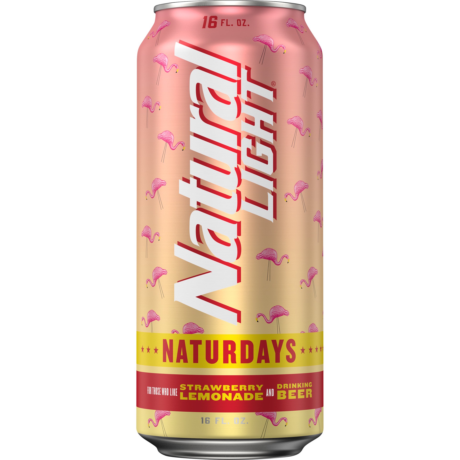 slide 5 of 5, Natural Light Naturdays Strawberry Lemonade Beer, 4 Pack 16 fl. oz. Cans, 4.2% ABV, 4 ct