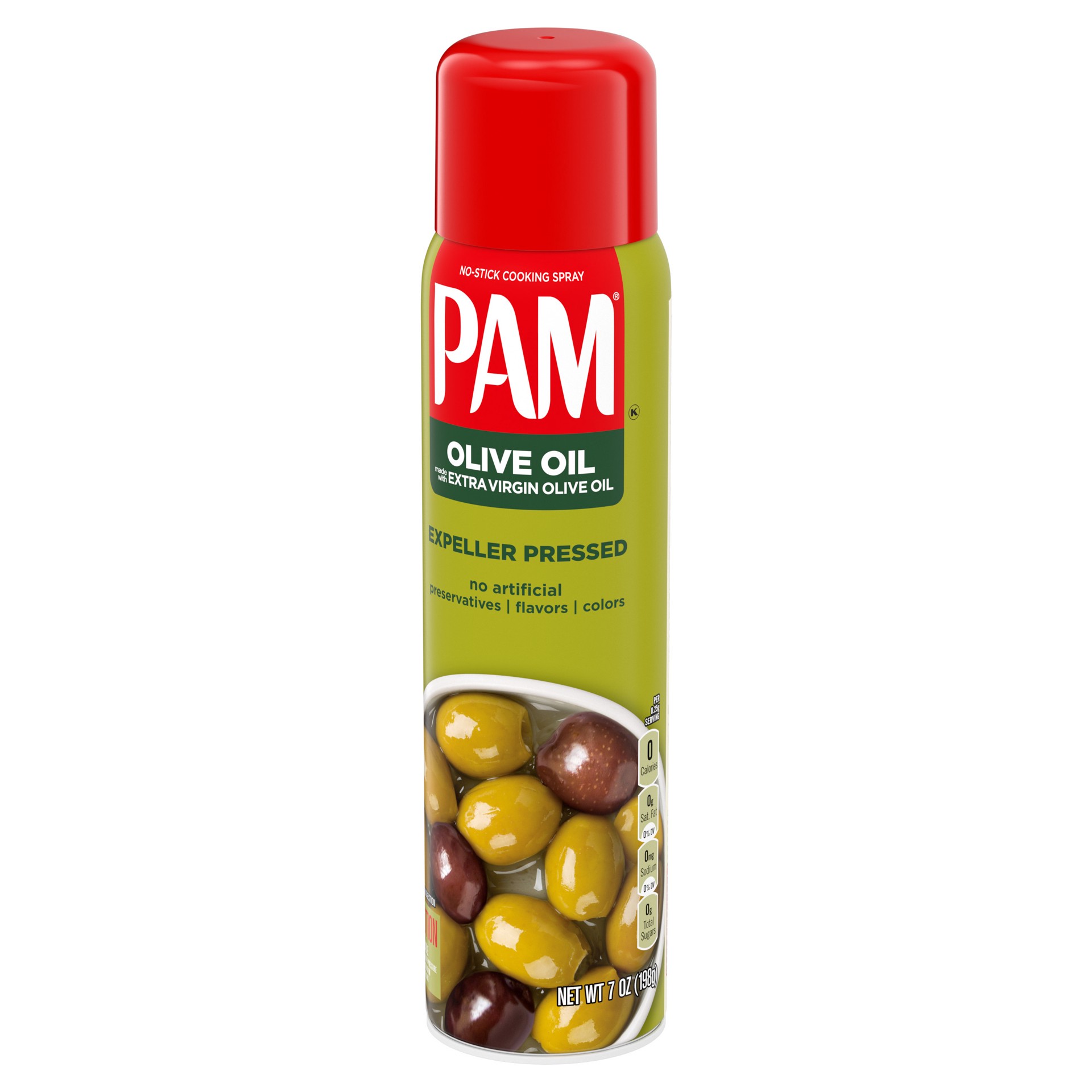 slide 3 of 5, Pam Expeller Pressed Olive Oil No-Stick Cooking Spray 7 oz, 7 oz