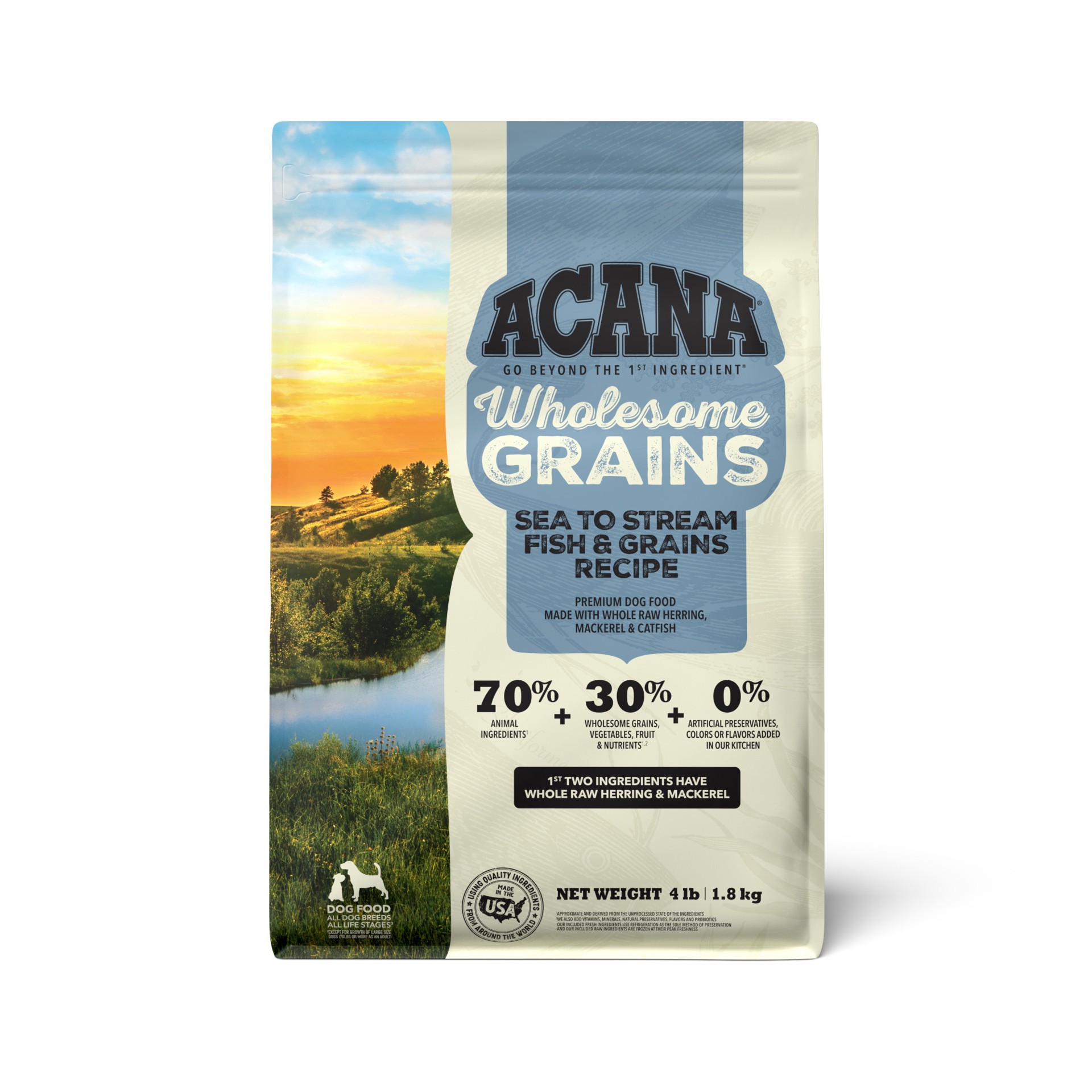 slide 1 of 3, ACANA Wholesome Grains Sea to Stream 4lb, 4 lb
