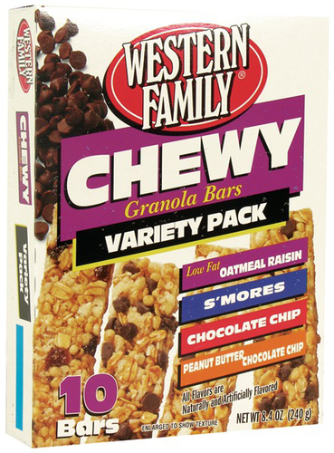 slide 1 of 1, Western Family Chewy Granola Lowfat Var Pk, 8.4 oz