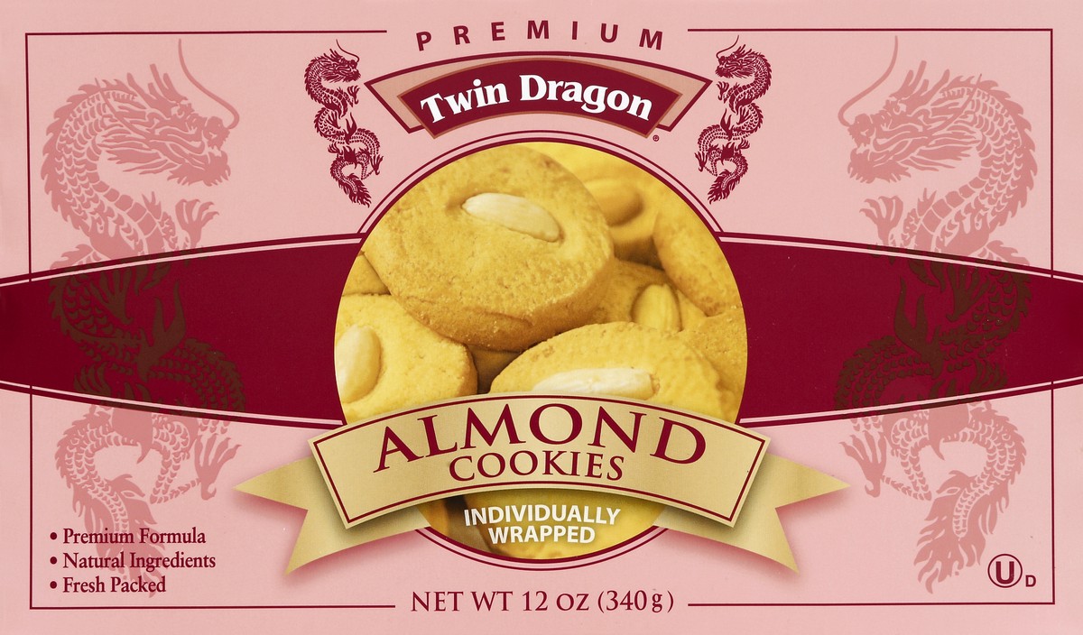 slide 4 of 4, Twin Dragon Premium Almond Cookies 12 oz, 8 oz