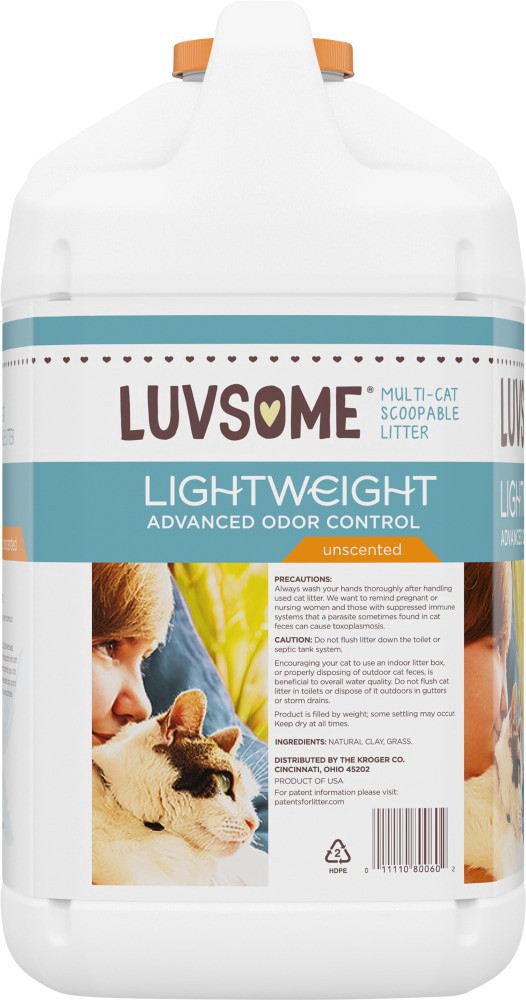 slide 4 of 4, Luvsome Lightweight Unscented Multi-Cat Scoopable Litter, 9 lb