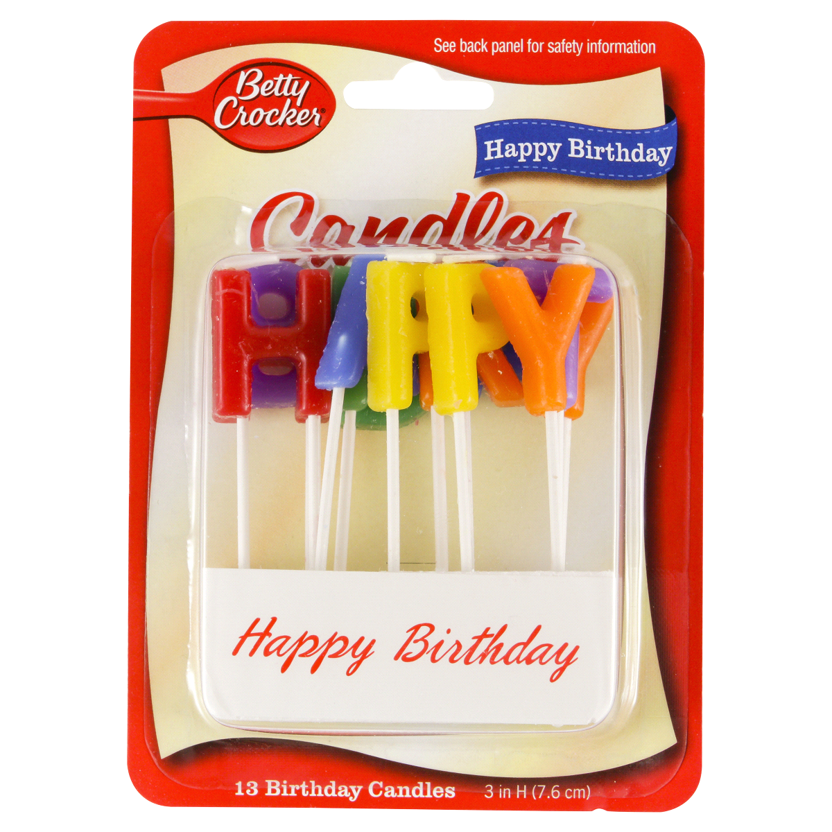 slide 1 of 1, Betty Crocker Happy Birthday Candles, 13 ct