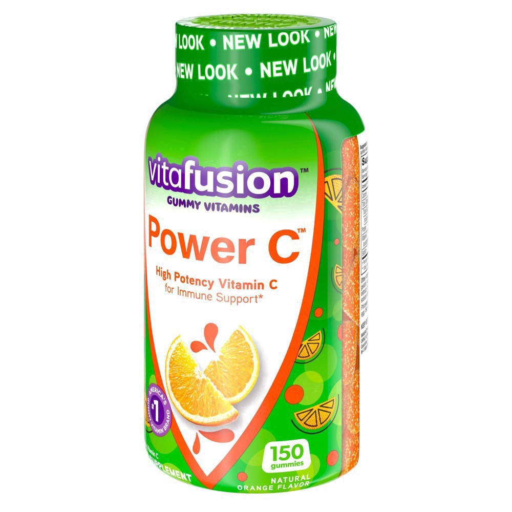 slide 21 of 78, vitafusion Power C Gummy Immune Support* with vitamin C, Delicious Orange Flavor, 150ct (50 day supply), from America's Number One Gummy Vitamin Brand, 150 cnt