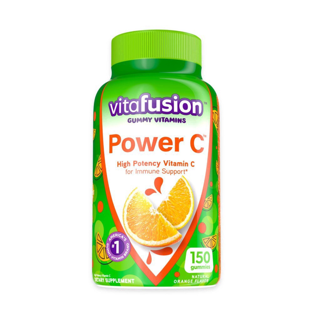 slide 76 of 78, vitafusion Power C Gummy Immune Support* with vitamin C, Delicious Orange Flavor, 150ct (50 day supply), from America's Number One Gummy Vitamin Brand, 150 cnt