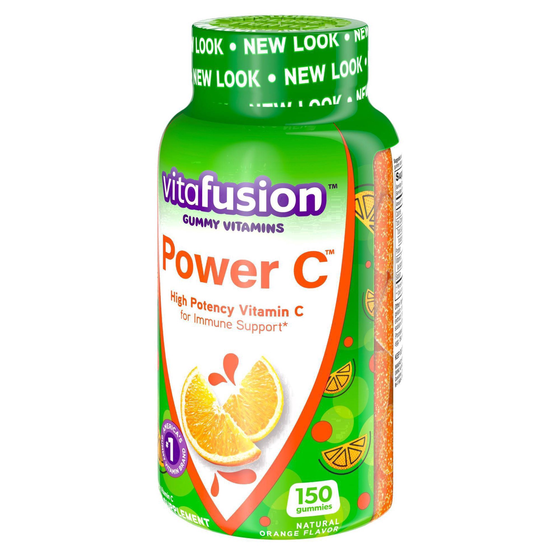slide 13 of 78, vitafusion Power C Gummy Immune Support* with vitamin C, Delicious Orange Flavor, 150ct (50 day supply), from America's Number One Gummy Vitamin Brand, 150 cnt
