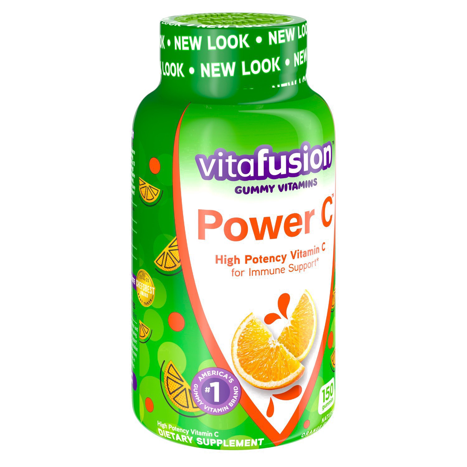 slide 57 of 78, vitafusion Power C Gummy Immune Support* with vitamin C, Delicious Orange Flavor, 150ct (50 day supply), from America's Number One Gummy Vitamin Brand, 150 cnt