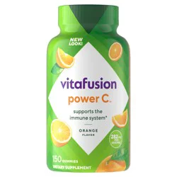 Vitafusion Power C Gummy Immune Support with Vitamin C, Delicious Orange Flavor, 150 ct (50 Day Supply)
