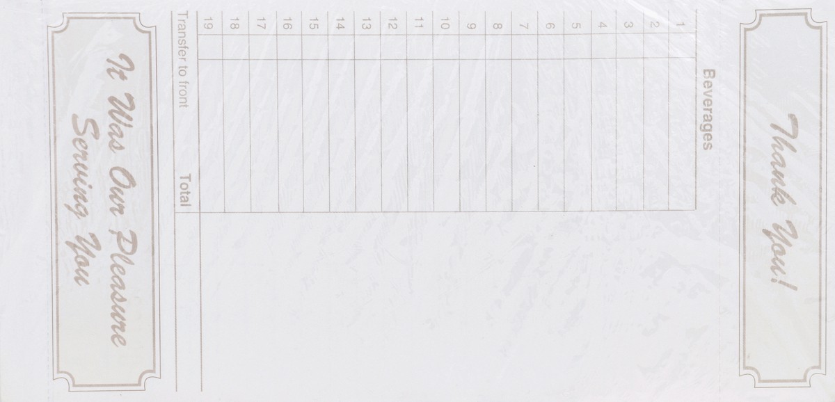 slide 5 of 6, First Street 4997 Guest Check 2 Part, 250 ct