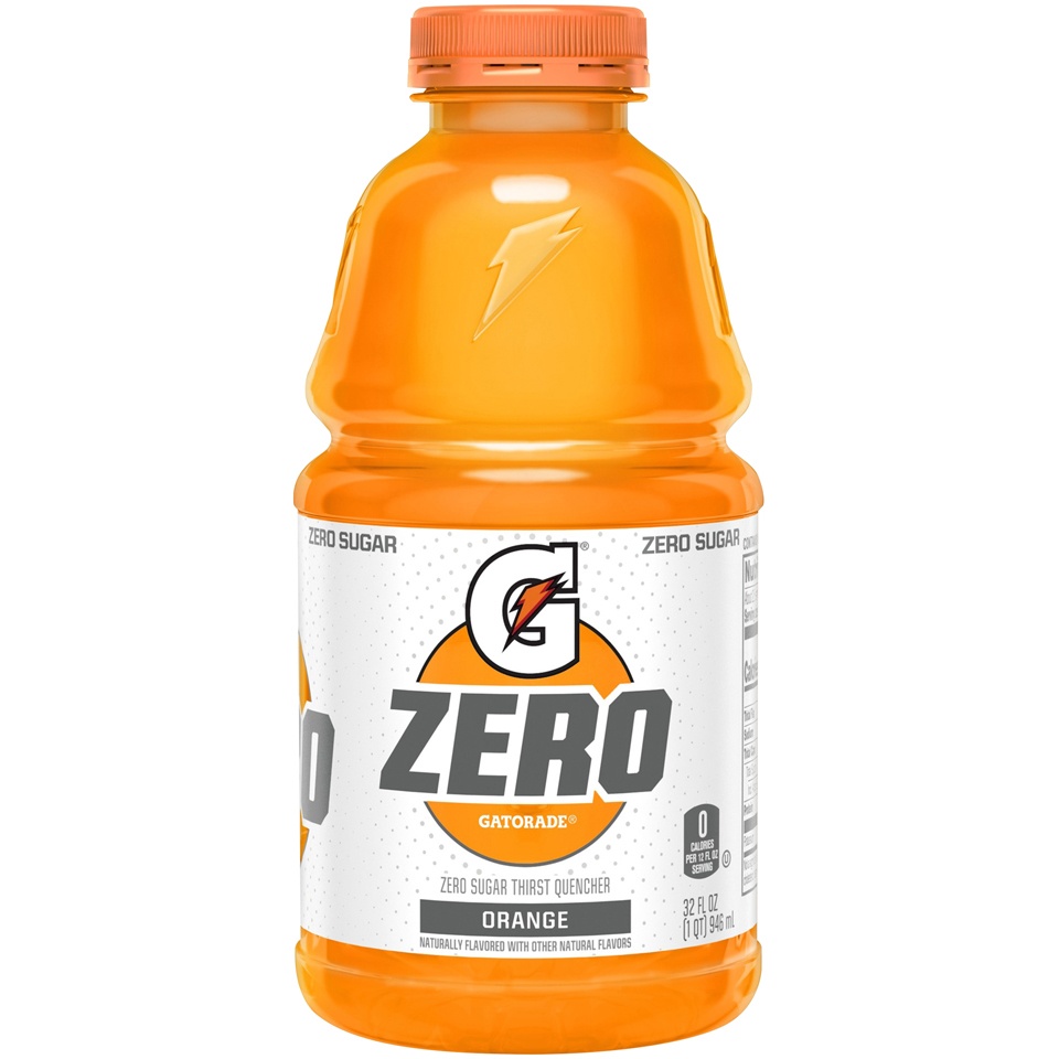 slide 3 of 5, Gatorade G Zero Sugar Orange Thirst Quencher, 32 fl oz