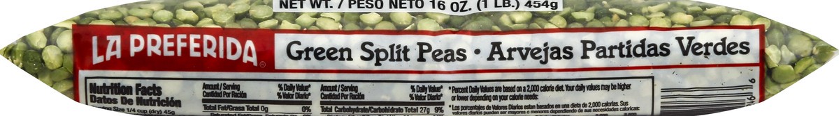 slide 4 of 5, La Preferida Split Peas - 16 oz, 16 oz