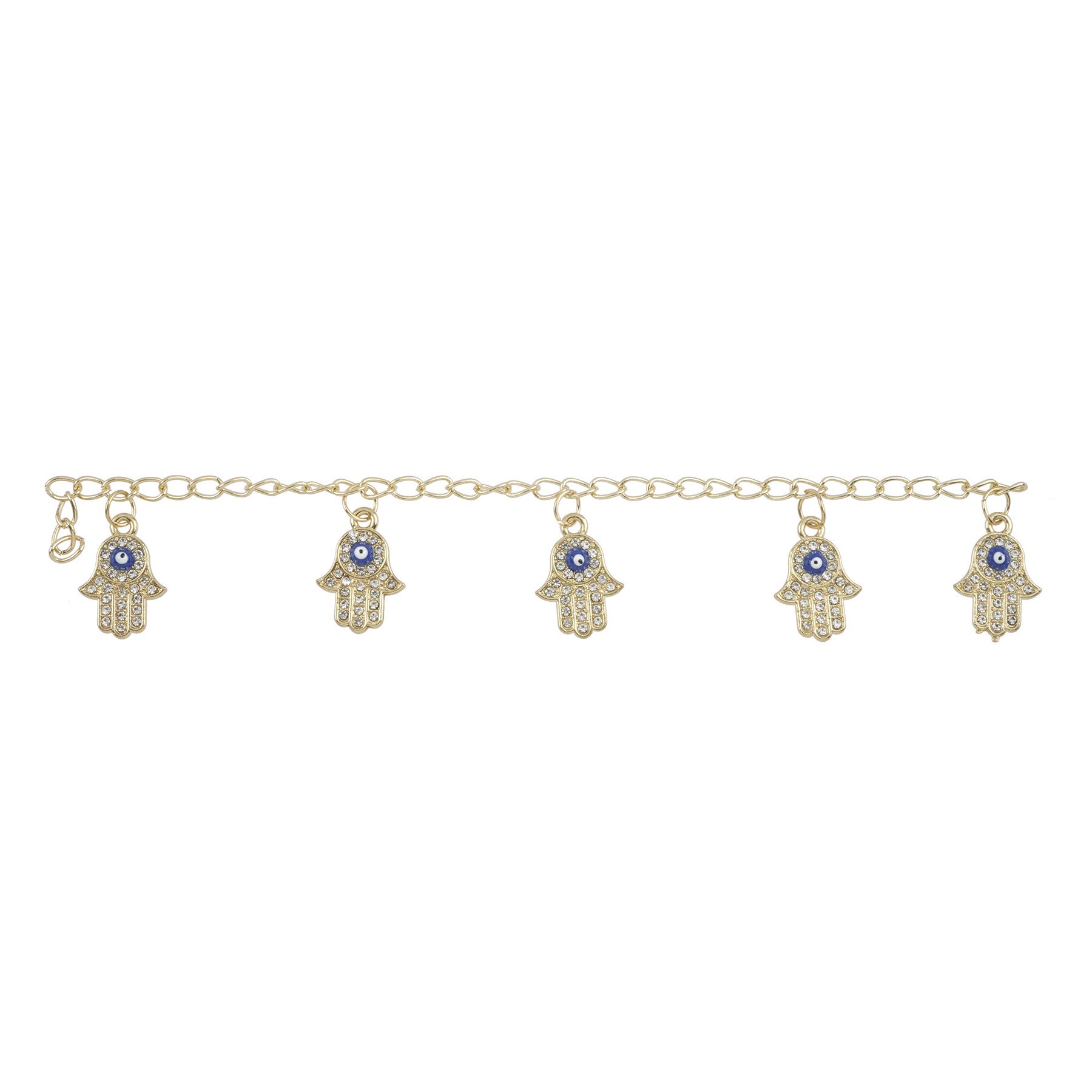 slide 3 of 3, Gold Metal Hamsa Hand Beads, 14mm By Bead Landing, 14mm