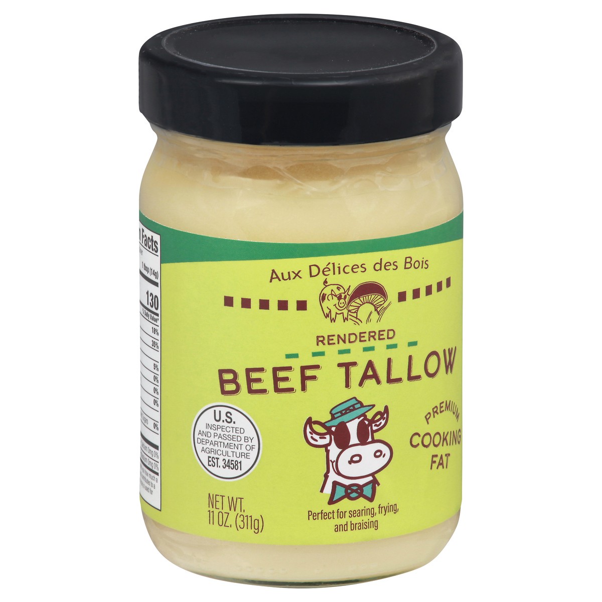 slide 4 of 13, Aux Delices des Bois Rendered Beef Tallow 11 oz, 11 oz
