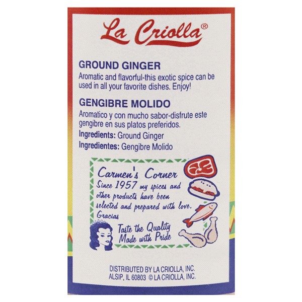 slide 7 of 9, La Criolla Ground Ginger, 2.25 oz