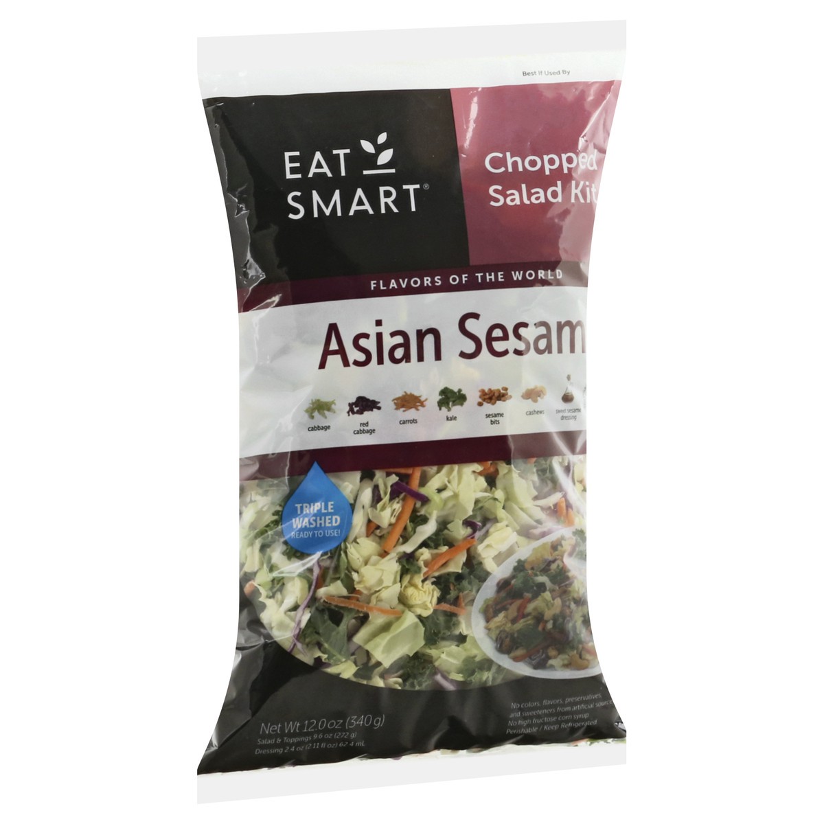 slide 3 of 11, Eat Smart Asian Sesame Salad Kit, 12 oz