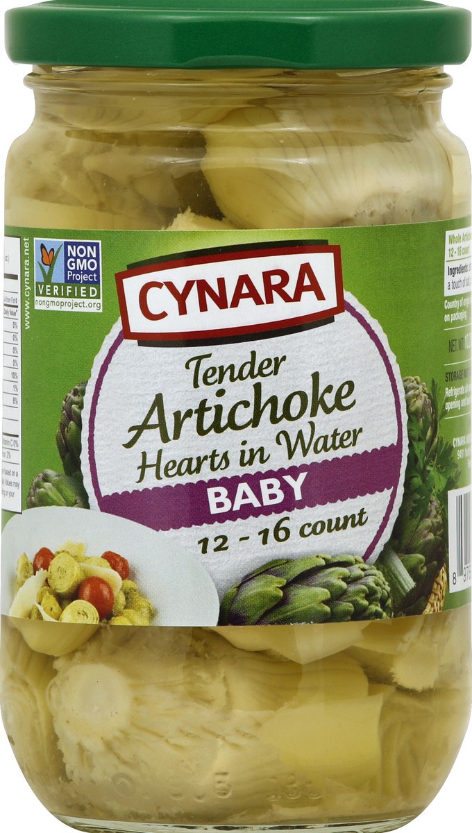 slide 2 of 2, Cynara Tender Baby Artichoke Hearts in Water, 10.2 oz