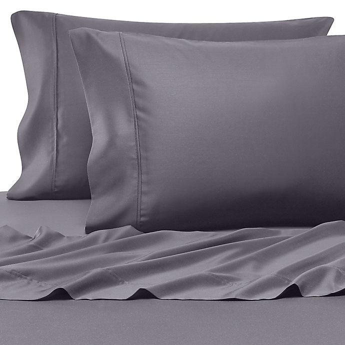 slide 1 of 1, Pure Beech 400-Thread-Count Modal Sateen Twin Sheet Set - Grey, 1 ct