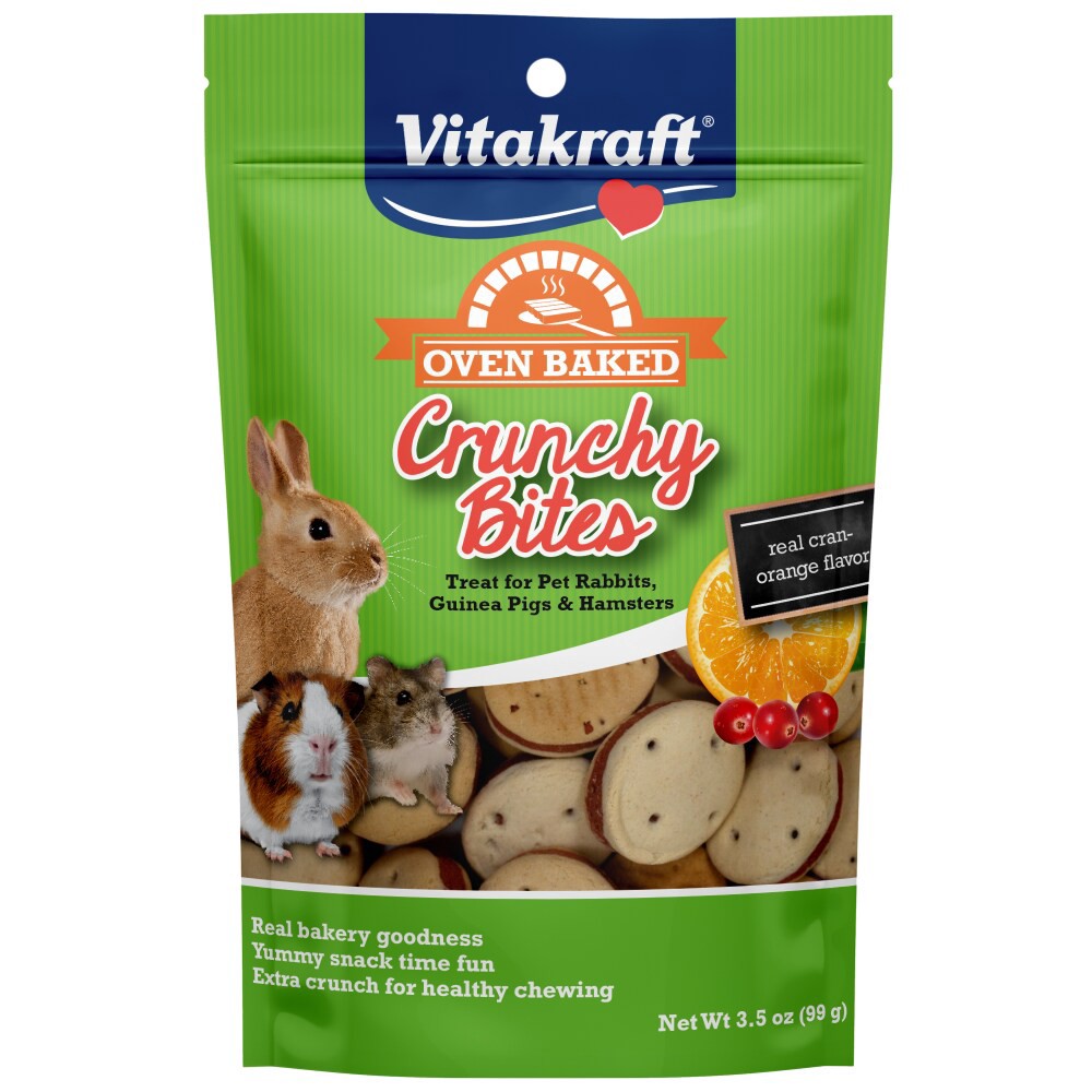 slide 1 of 1, Vitakraft Oven Baked Crunchy Bites Small Pet Treats, 4 oz