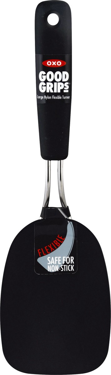 slide 2 of 9, OXO Good Grips Large Nylon Flexible Black Turner 1 ea, 1 ct