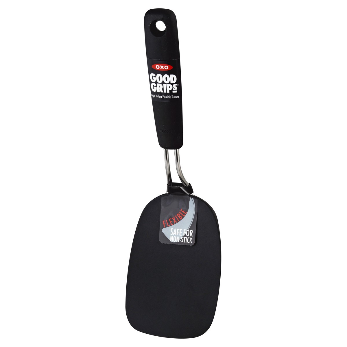 slide 3 of 9, OXO Good Grips Large Nylon Flexible Black Turner 1 ea, 1 ct