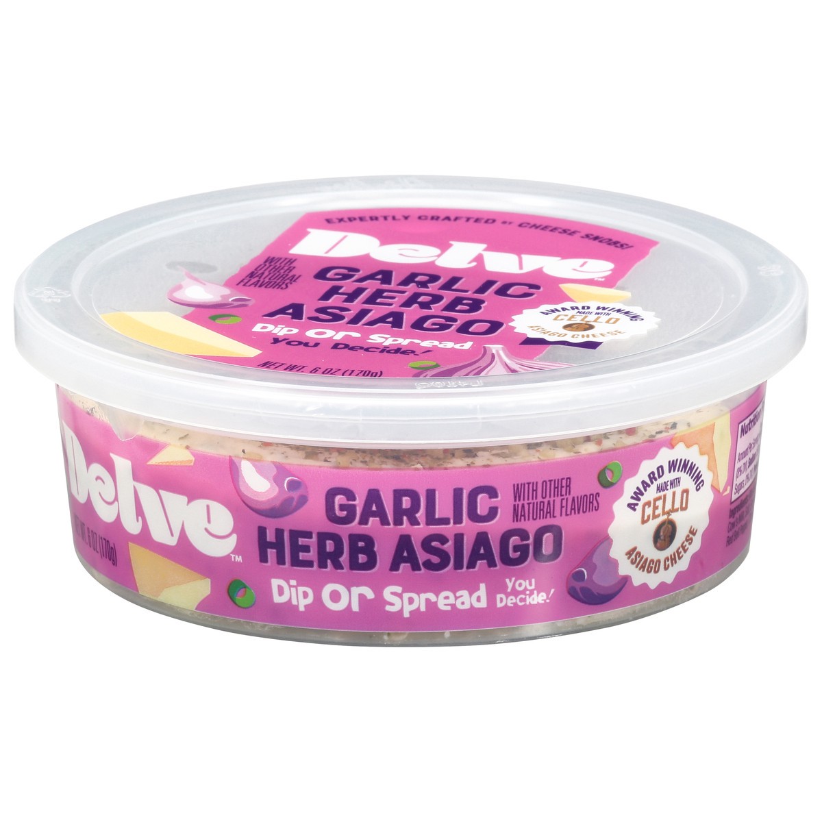 slide 3 of 4, Delve Garlic Herb Asiago Dip Or Spread - 6 OZ, 6 oz