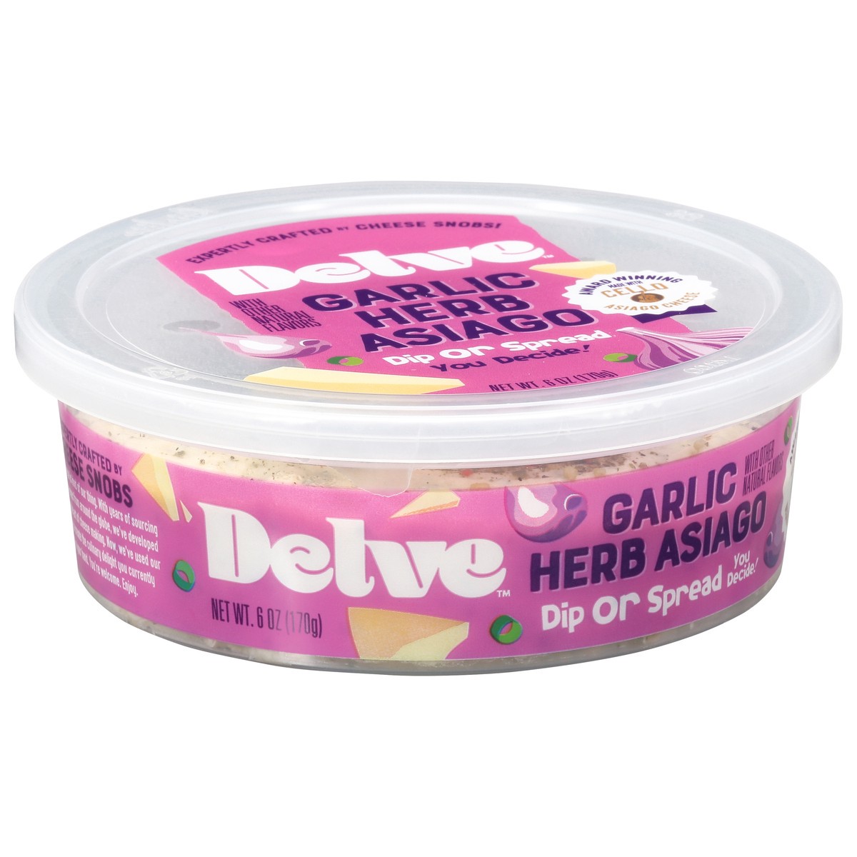 slide 2 of 4, Delve Garlic Herb Asiago Dip Or Spread - 6 OZ, 6 oz