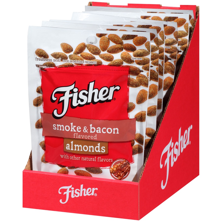 slide 3 of 8, Fisher Smoked Bacon Almonds, 5.5 oz