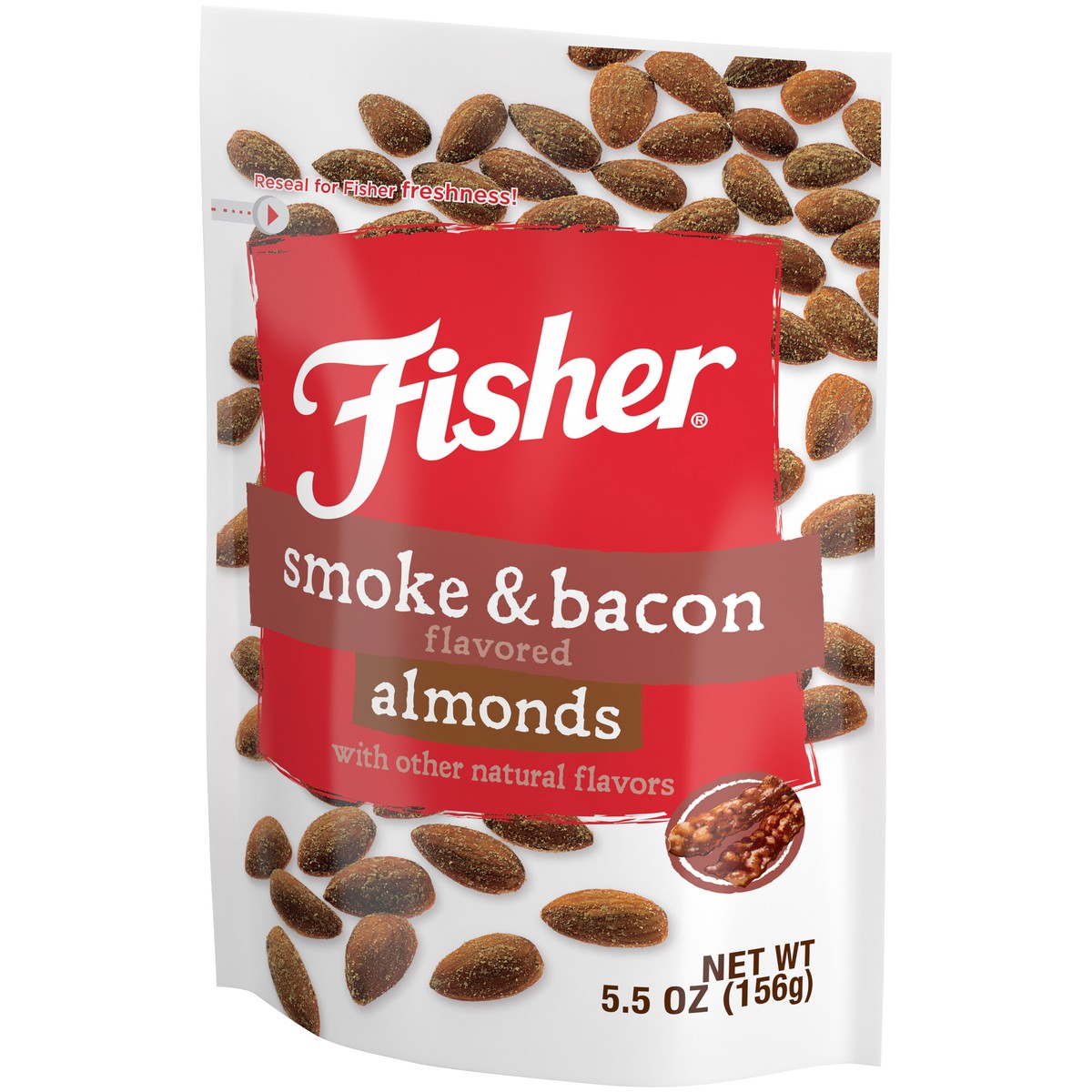 slide 12 of 14, Fisher Smoke & Bacon Flavored Almonds 6 ct Tray, 6 ct