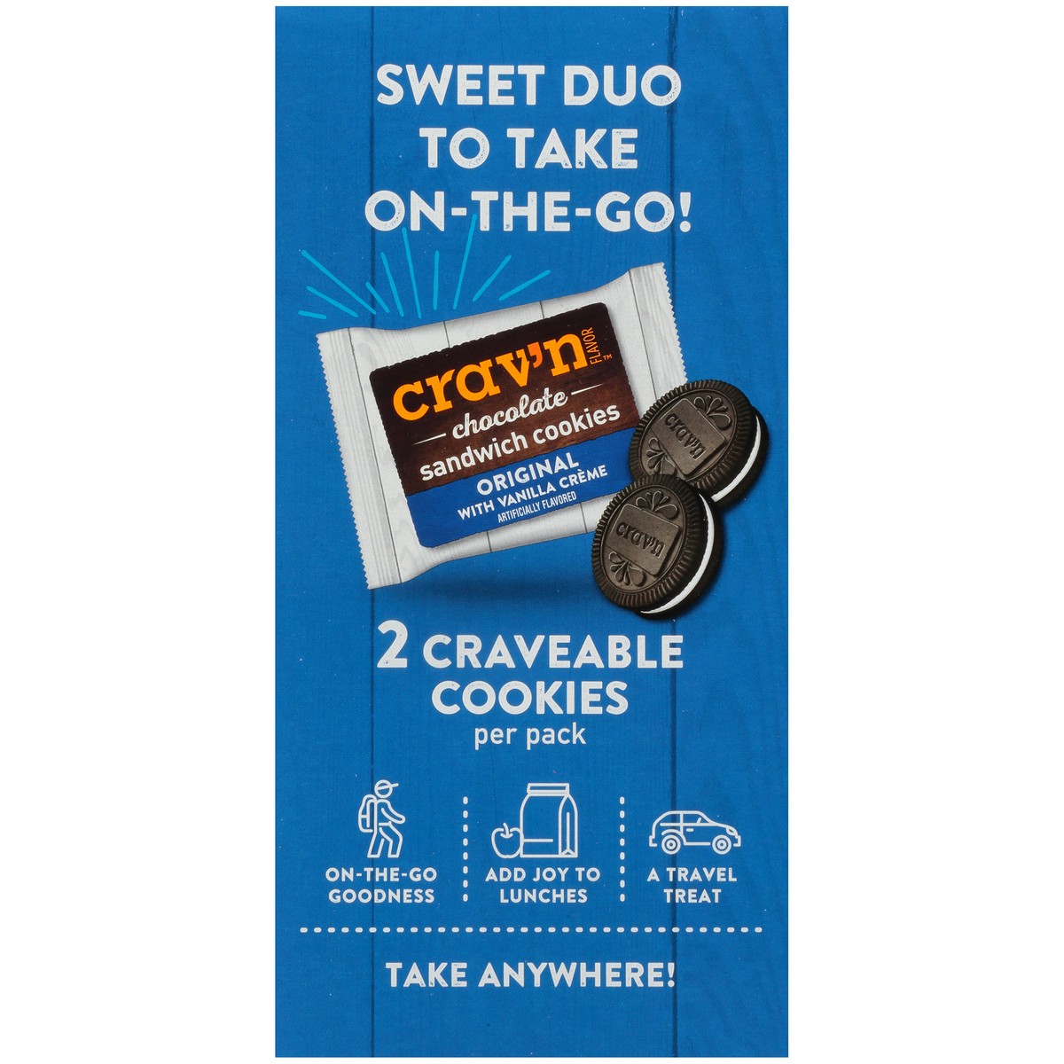 slide 6 of 15, Crav'n Flavor Original With Vanilla Creme Chocolate Sandwich Cookies, 14.4 oz