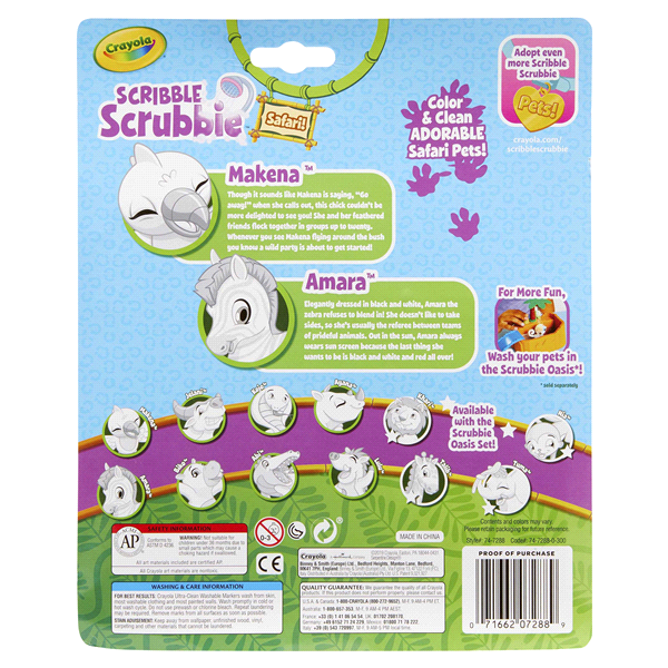 slide 12 of 17, Crayola Scribble Scrubbie Safari Animal Toy Set, Ages 3+, 2 ct