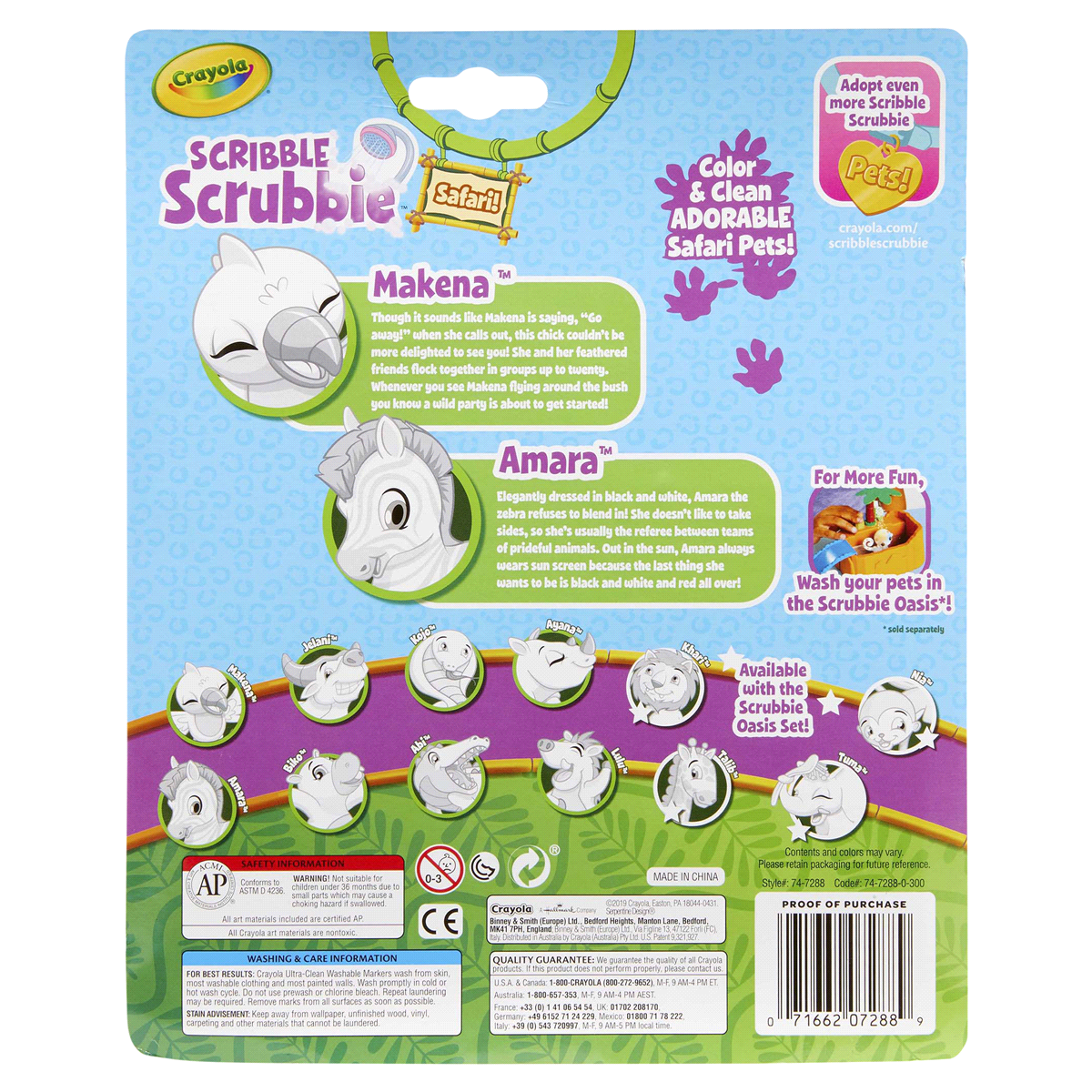 slide 7 of 17, Crayola Scribble Scrubbie Safari Animal Toy Set, Ages 3+, 2 ct