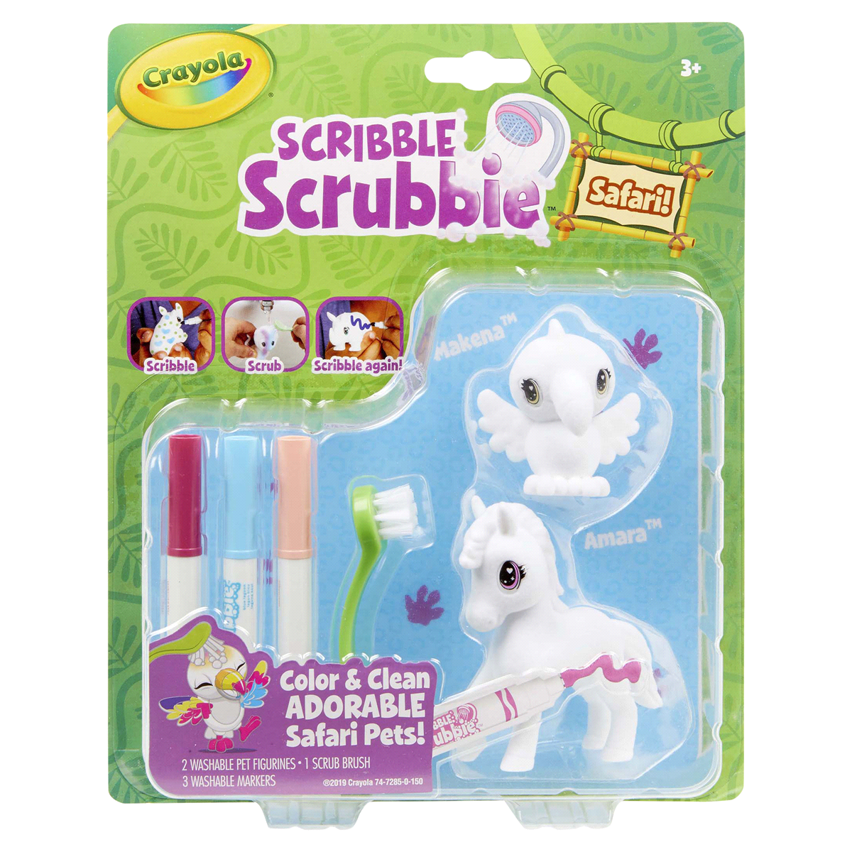 slide 1 of 17, Crayola Scribble Scrubbie Safari Animal Toy Set, Ages 3+, 2 ct