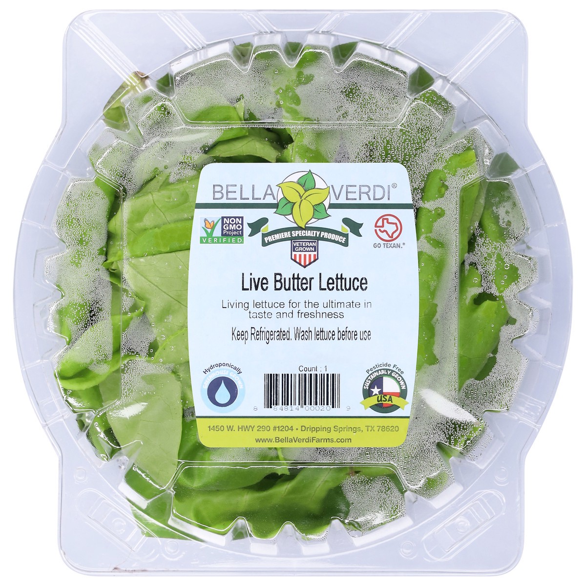 slide 9 of 11, Bella Verdi Live Butter Lettuce 1 ea, 1 ct