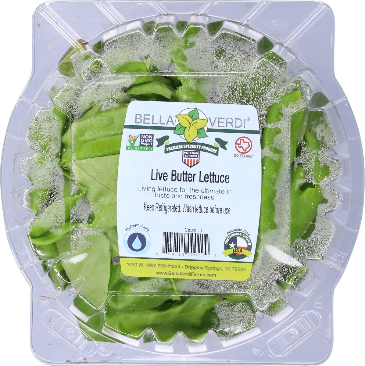 slide 10 of 11, Bella Verdi Live Butter Lettuce 1 ea, 1 ct